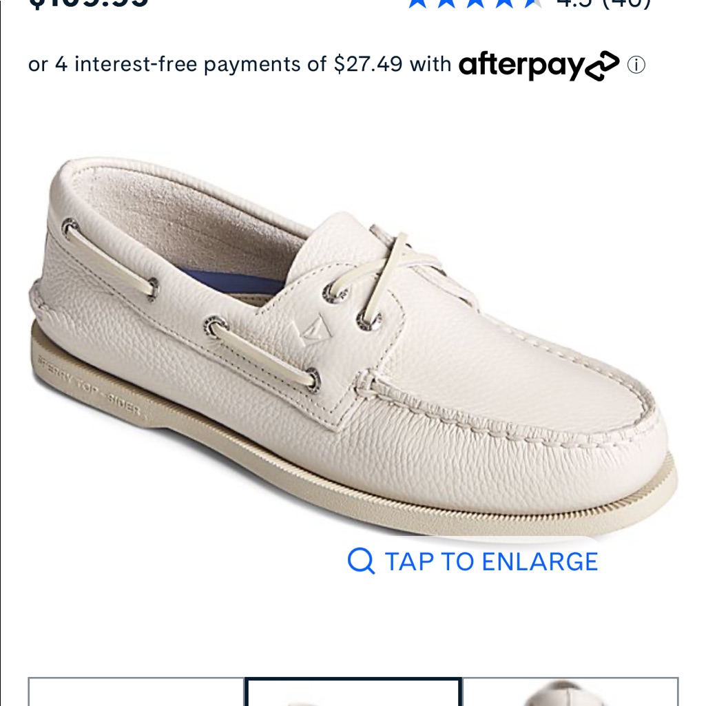 Brand New White Sperry